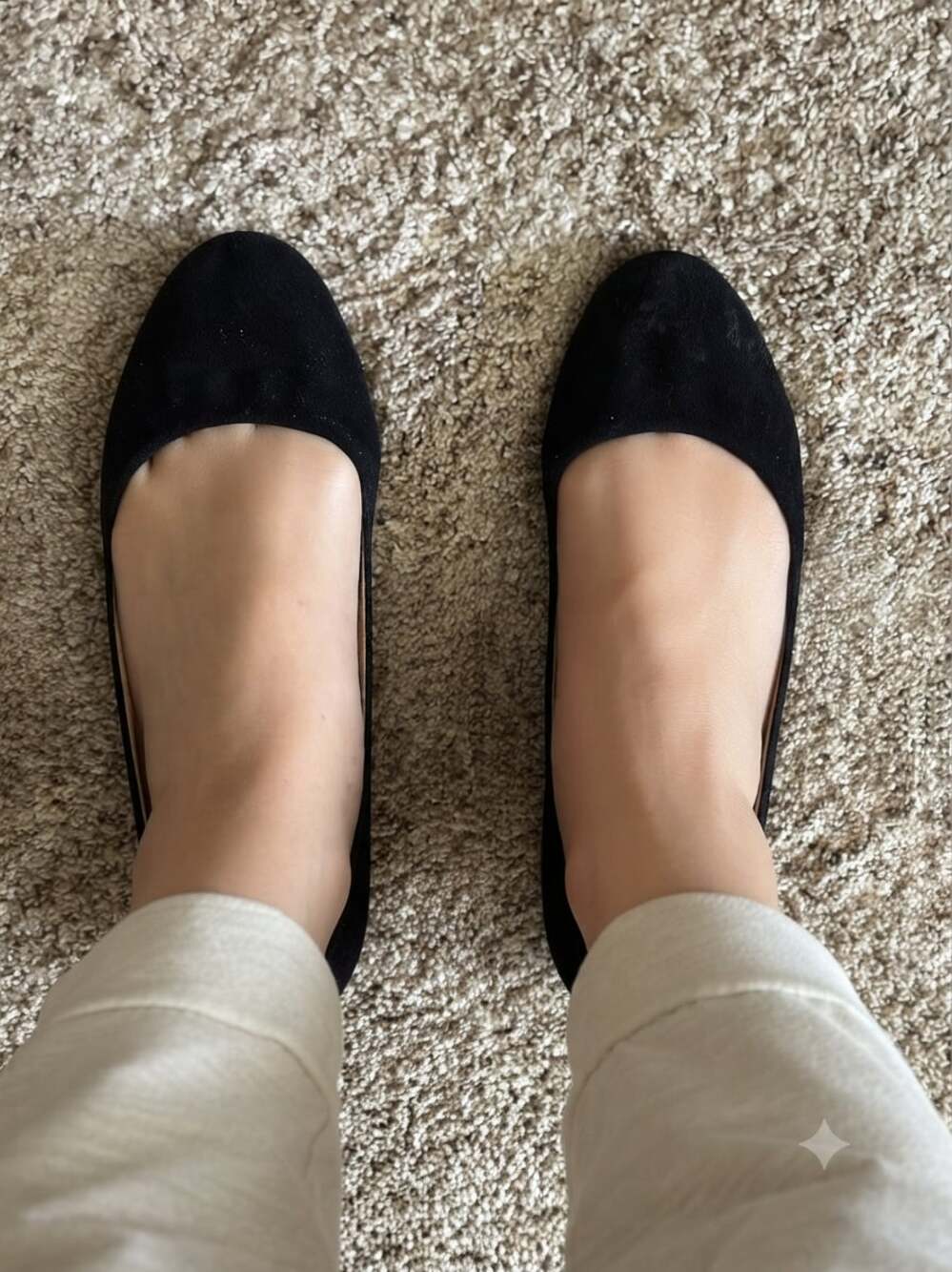 J.Crew Black Suede Ballet Flats
